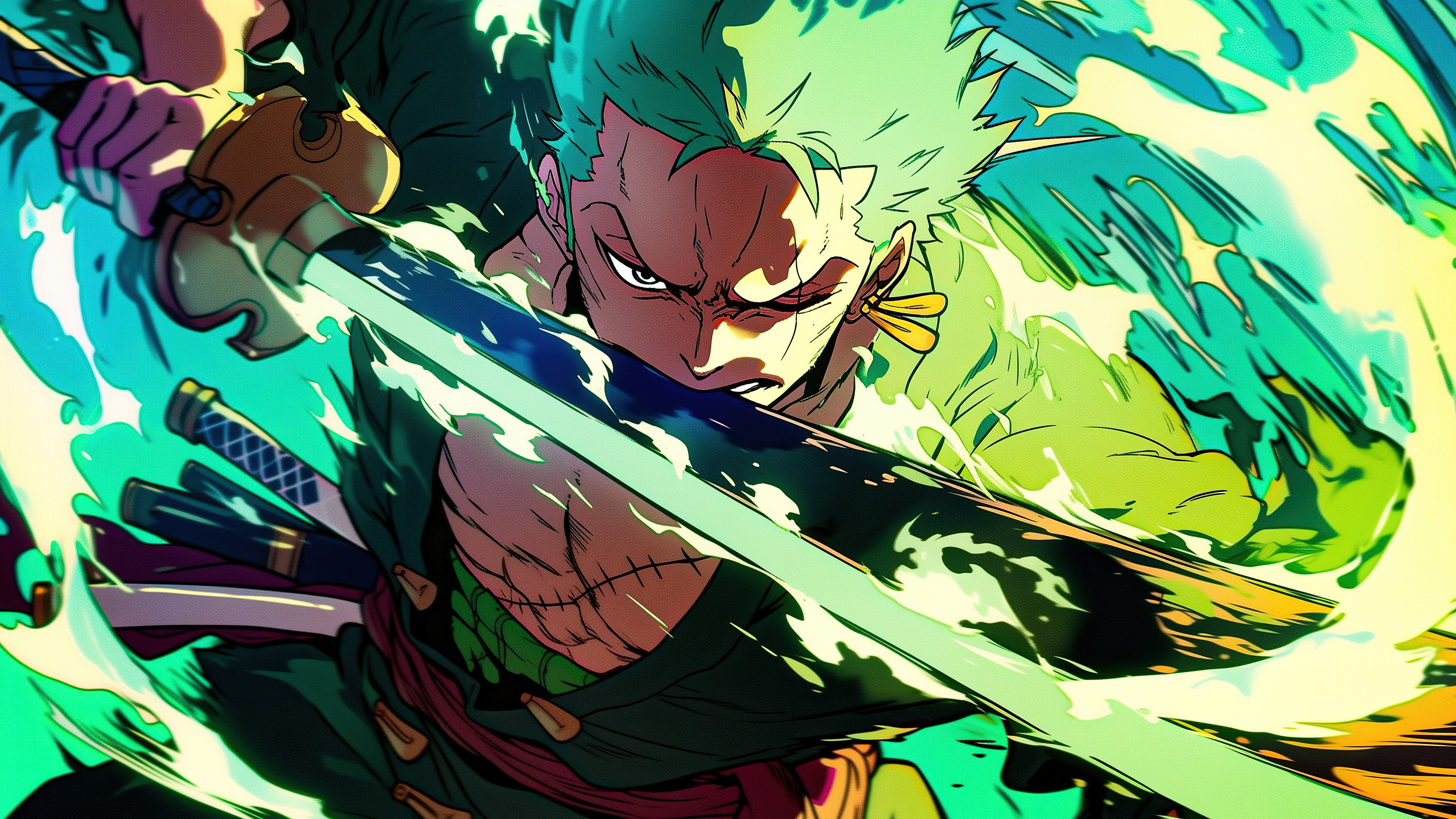 Roronoa Zoro Green Poster
